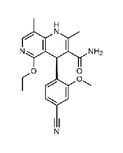 (S)-4-(4-Cyano-2-methoxyphenyl)-5-Ethoxy-2,8-Dimethyl-1,4-Dihydro-1,6-Naphthyridin-3-Carboxamid